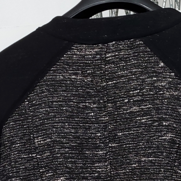 AK ANNE KLEIN BLACK WITH SILVER  JEWEL NECK JACKET ( SIZE 10) - Picture 5 of 9